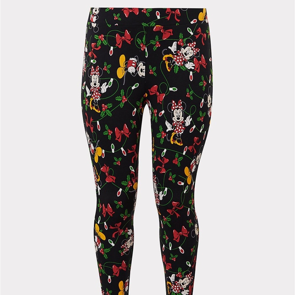Torrid Leggings Disney Christmas Minnie Mouse Plus